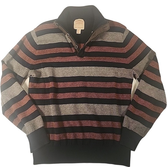 Telluride Clothing Co. Striped Quarter Button Pullover Sweater - Picture 1 of 11